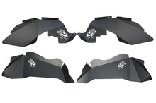 Load image into Gallery viewer, Fishbone Offroad Inner Fender Kit Jeep JK Logo Aluminum Inner Fenders 07-18 Wrangler JK Black Powdercoat Fishbone Offroad - FB33073