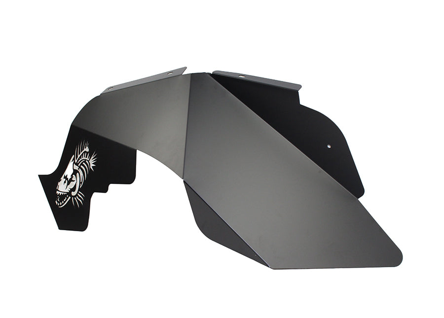 Fishbone Offroad Inner Fender Kit Jeep JK Logo Aluminum Inner Fenders 07-18 Wrangler JK Black Powdercoat Fishbone Offroad - FB33073
