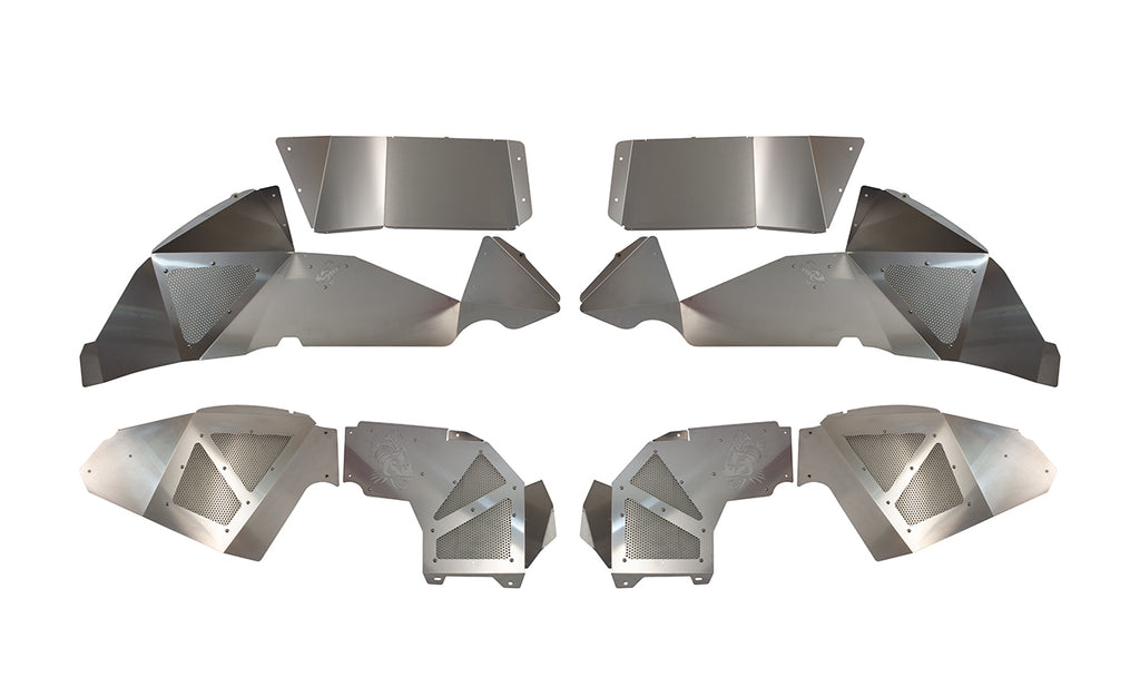 Fishbone Offroad Fenders Jeep JL Inner Fenders For 18-Current Wrangler JL Front/Rear Set of 4 Aluminum Raw Fishbone Offroad - FB33108
