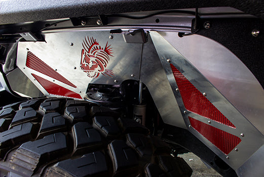 Fishbone Offroad Fenders Jeep JL Inner Fenders For 18-Current Wrangler JL,  2020-Current JT Gladiator Front Pair Aluminum Raw Fishbone Offroad - FB33108F