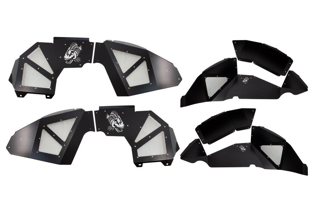 Fishbone Offroad Fenders Jeep JL Inner Fenders For 18-Current Wrangler JL Front/Rear Set of 4 Aluminum Black Powdercoat Fishbone Offroad - FB33130