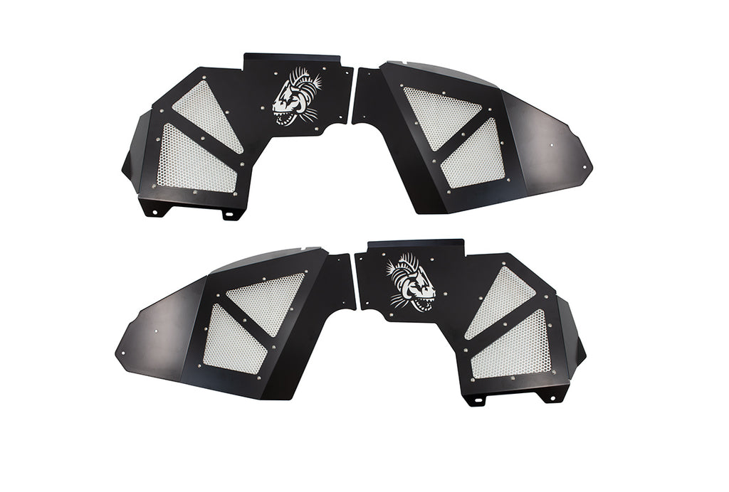 Fishbone Offroad Fenders Jeep JL Inner Fenders For 18-Current Wrangler JL,  2020-Current JT Gladiator Front Pair Aluminum Black Powdercoat Fishbone Offroad - FB33130F