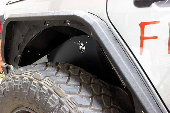 Fishbone Offroad Fenders Jeep JL Inner Fenders For 18-Current Wrangler JL Front/Rear Set of 4 Aluminum Black Powdercoat Fishbone Offroad - FB33130