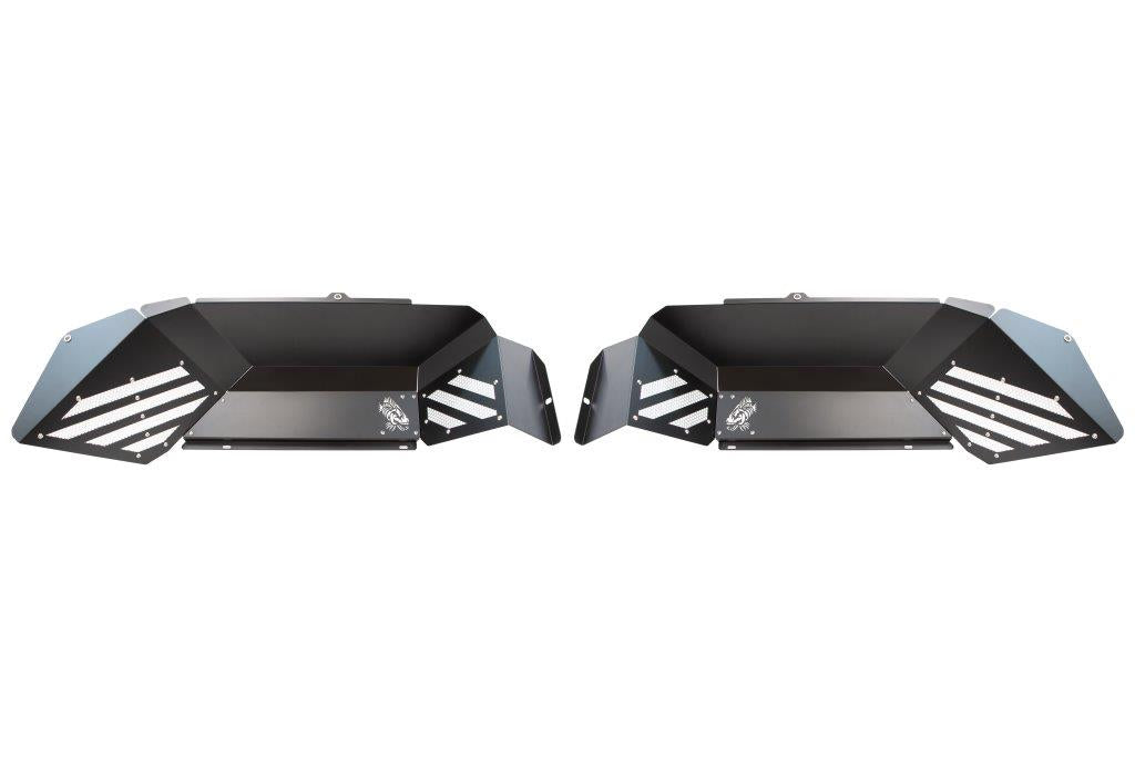 Fishbone Offroad Inner Fender Kit Gladiator Rear JT Black Aluminum Inner Fenders For 2020 Pres JT Gladiator Fishbone Offroad - FB33211R