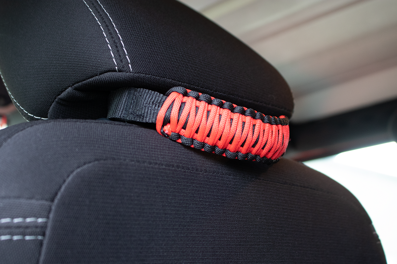 Fishbone Offroad Grab Handles Head Rest Paracord Grab Handles Red Fishbone Offroad - FB55282