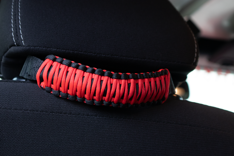 Fishbone Offroad Grab Handles Head Rest Paracord Grab Handles Red Fishbone Offroad - FB55282