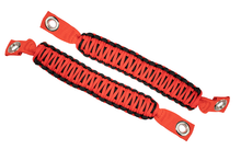 Load image into Gallery viewer, Fishbone Offroad Grab Handles Paracord Grab Handles for A Pillar Sound Bar 07-18 Wrangler JK Red Fishbone Offroad - FB55284