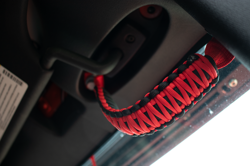 Fishbone Offroad Grab Handles Paracord Grab Handles for A Pillar Sound Bar 07-18 Wrangler JK Red Fishbone Offroad - FB55284