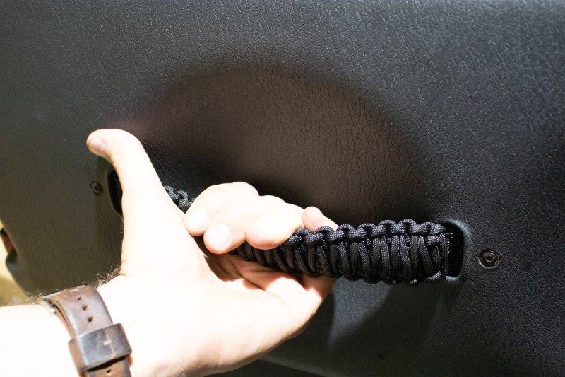 Fishbone Offroad Grab Handles Wrangler Paracord Door Handles Black for 97-06 Jeep Wrangler Fishbone - FB55285