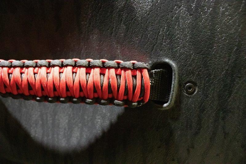 Fishbone Offroad Grab Handles Wrangler Paracord Door Handles Black/Red for 97-06 Jeep Wrangler Fishbone - FB55286