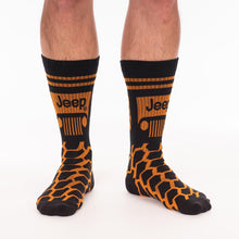 Load image into Gallery viewer, JEDCo Socks Orange Jeep - Tread Crew Socks