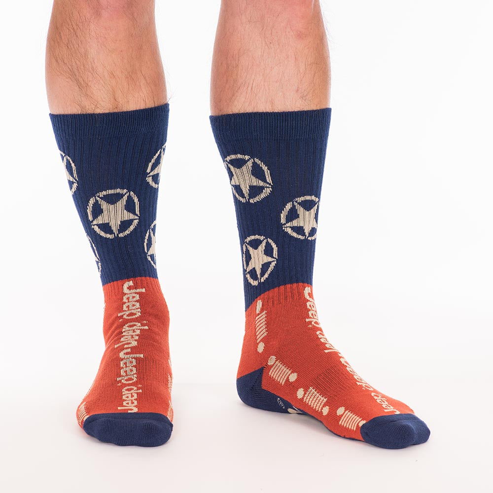JEDCo Socks Red Jeep  - Old Patriot Crew Socks