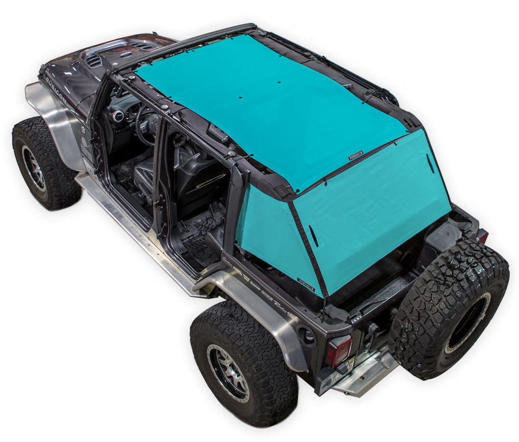 SPIDERWEBSHADE Product Teal JK-4D Unlimited ShadeCage