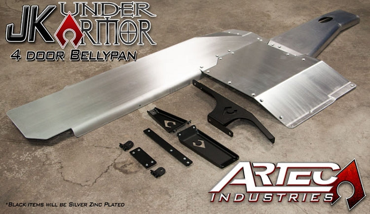 Artec Industries Transfer Skid Plate Armor JK Under Armor 4 Door Bellypan Kit 12-17 Wrangler JK Unlimited Artec Industries - JK1010