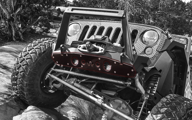 Artec Industries Bumper Guard Jeep JK Front Bumper Rock Guard 07-18 Wrangler JK Aluminum Artec Industries - JK2308
