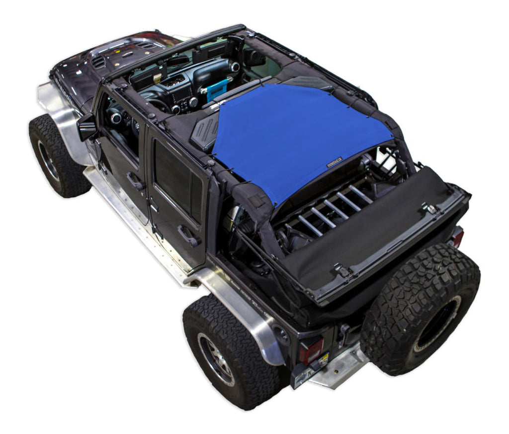 SPIDERWEBSHADE Product Blue JK-4D Rear