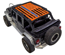 Load image into Gallery viewer, SPIDERWEBSHADE Product Orange JK-4D Tactical Flag Distressed Thin Blue Line
