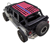 Load image into Gallery viewer, SPIDERWEBSHADE Product Pink JK-4D Tactical Flag Distressed Thin Blue Line