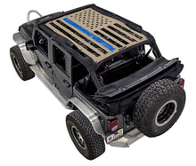 Load image into Gallery viewer, SPIDERWEBSHADE Product Tan JK-4D Tactical Flag Distressed Thin Blue Line