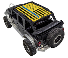 Load image into Gallery viewer, SPIDERWEBSHADE Product Yellow JK-4D Tactical Flag Distressed Thin Blue Line