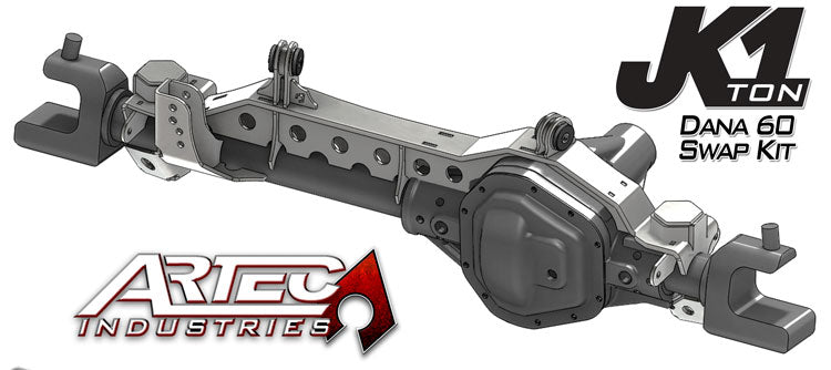 Artec Industries Axle Truss JK 1 Ton Front Dana 60 Swap Kit W/Adjustable Truss Upper Link Mount Single Artec Industries - JK6013