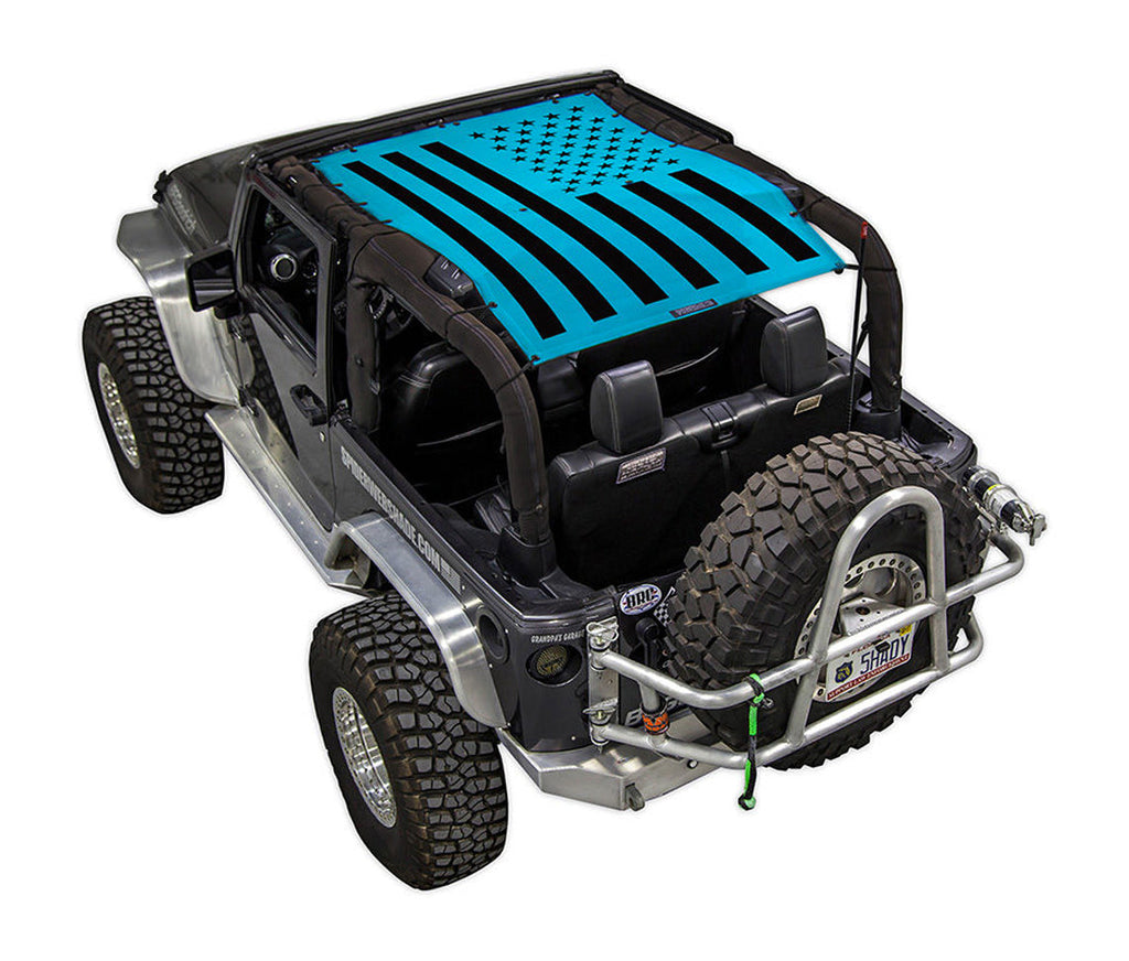 SPIDERWEBSHADE Product Teal JK-2D Tactical Flag Solid