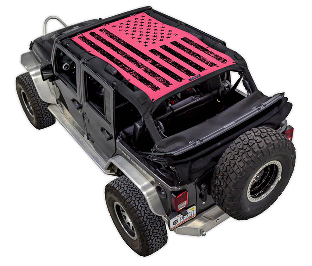 SPIDERWEBSHADE Product Pink JK-4D Tactical Flag Distressed