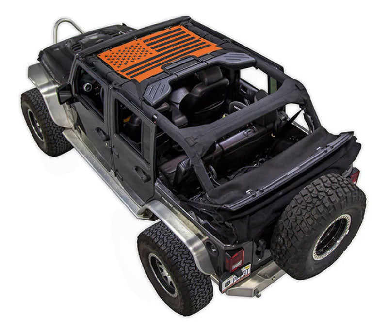 SPIDERWEBSHADE Product Orange JKini-4D Tactical Flag Distressed