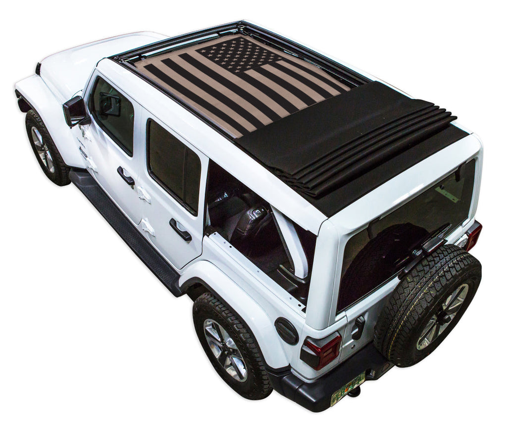 SPIDERWEBSHADE Product Tan JL4D Power Top Tactical  Flag Solid