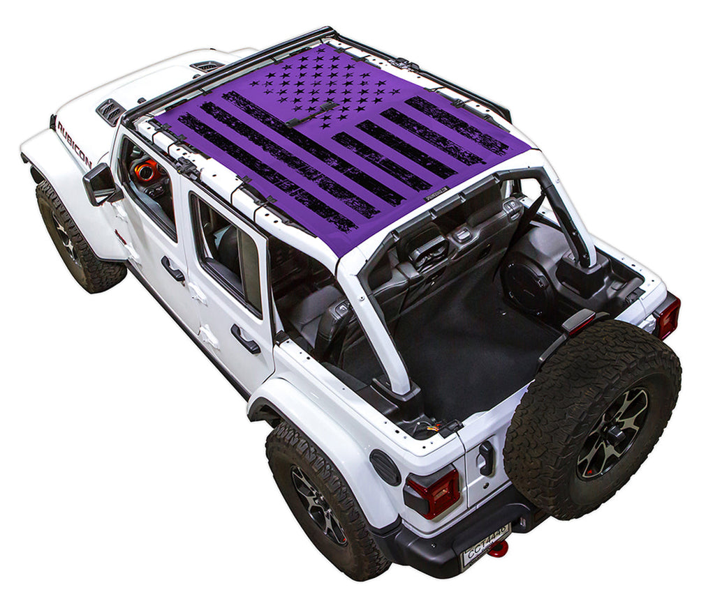 SPIDERWEBSHADE Product Purple JL4D Tactical Flag Distressed