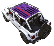 Load image into Gallery viewer, SPIDERWEBSHADE Product Purple JL4D Tactical Flag Distressed Thin Red Line