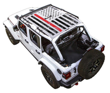 Load image into Gallery viewer, SPIDERWEBSHADE Product White JL4D Tactical Flag Distressed Thin Red Line