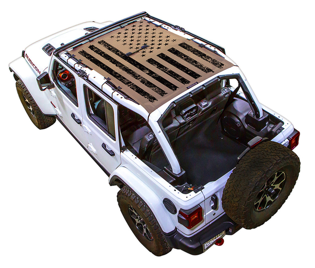 SPIDERWEBSHADE Product Tan JL4D Tactical Flag Distressed