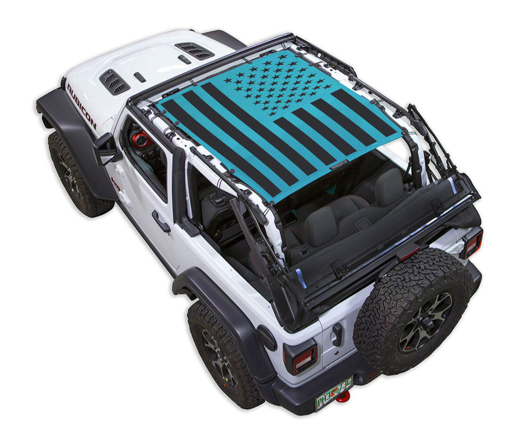 SPIDERWEBSHADE Product Teal JL2D Tactical Flag Solid