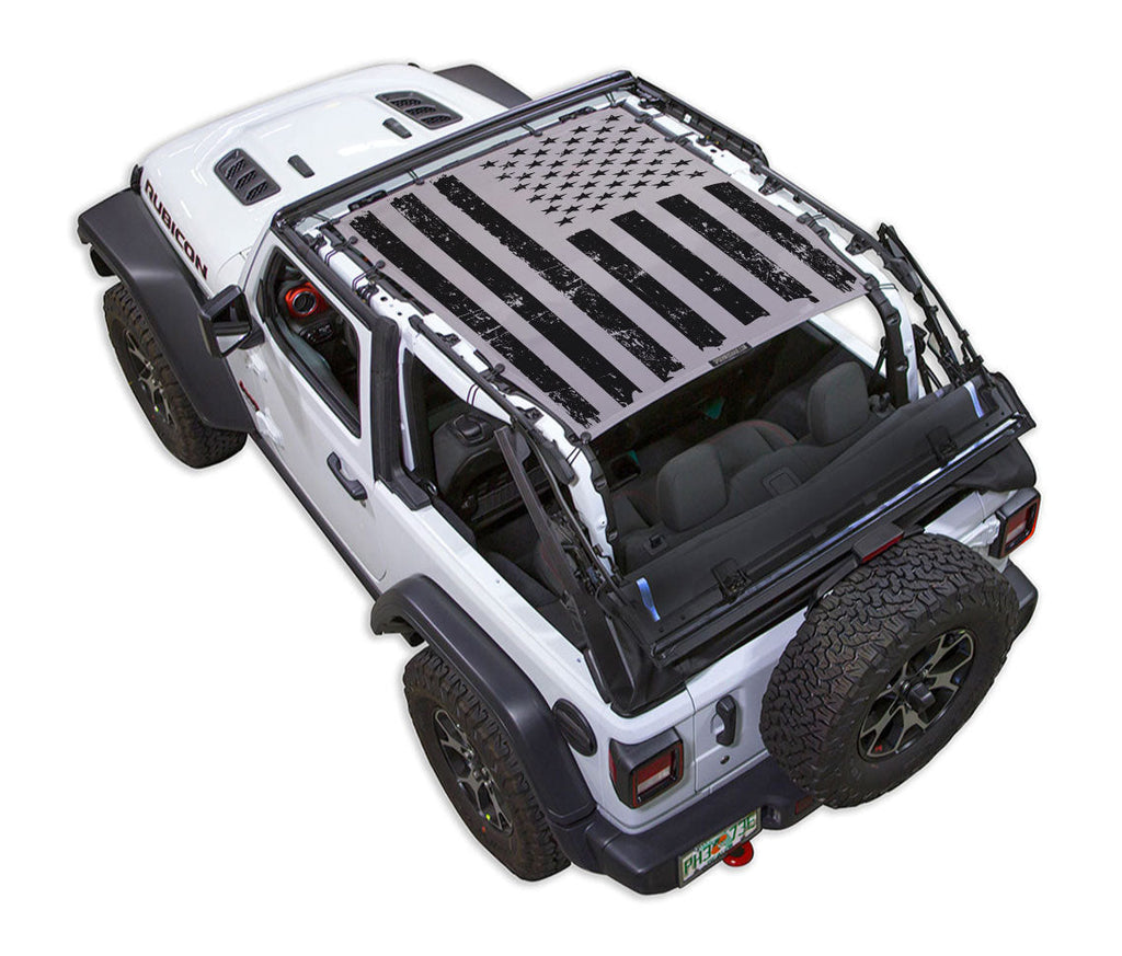 SPIDERWEBSHADE Product Grey JL2D Tactical Flag Distressed