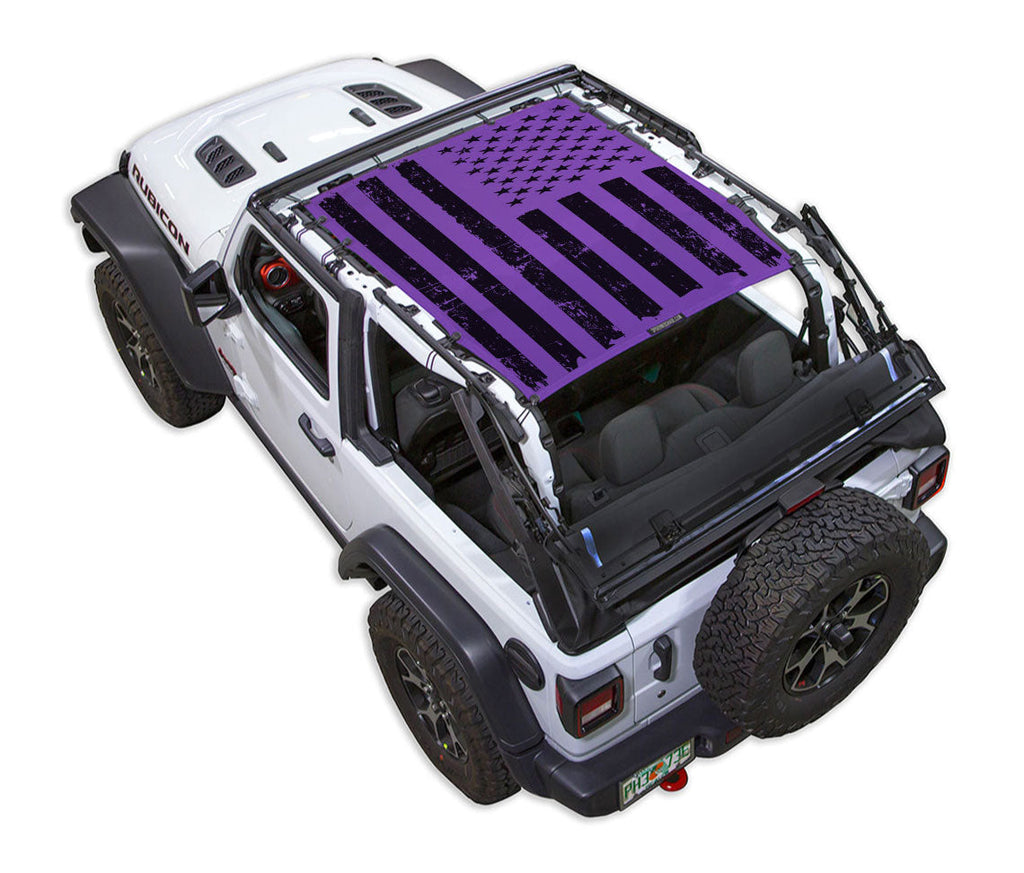 SPIDERWEBSHADE Product Purple JL2D Tactical Flag Distressed