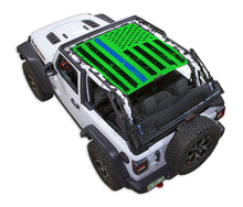 Load image into Gallery viewer, SPIDERWEBSHADE Product Green JL2D Tactical Flag Distressed Thin Blue Line