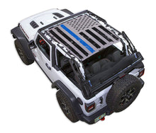 Load image into Gallery viewer, SPIDERWEBSHADE Product Grey JL2D Tactical Flag Distressed Thin Blue Line