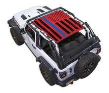 Load image into Gallery viewer, SPIDERWEBSHADE Product Red JL2D Tactical Flag Distressed Thin Blue Line