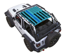 Load image into Gallery viewer, SPIDERWEBSHADE Product Teal JL2D Tactical Flag Distressed Thin Blue Line