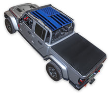 Load image into Gallery viewer, SPIDERWEBSHADE Product Black GLADIATOR JT4D TACTICAL FLAG DISTRESSED THIN BLUE LINE