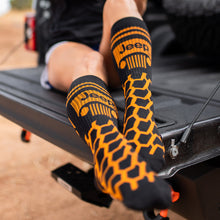 Load image into Gallery viewer, JEDCo Socks Orange Jeep - Tread Crew Socks