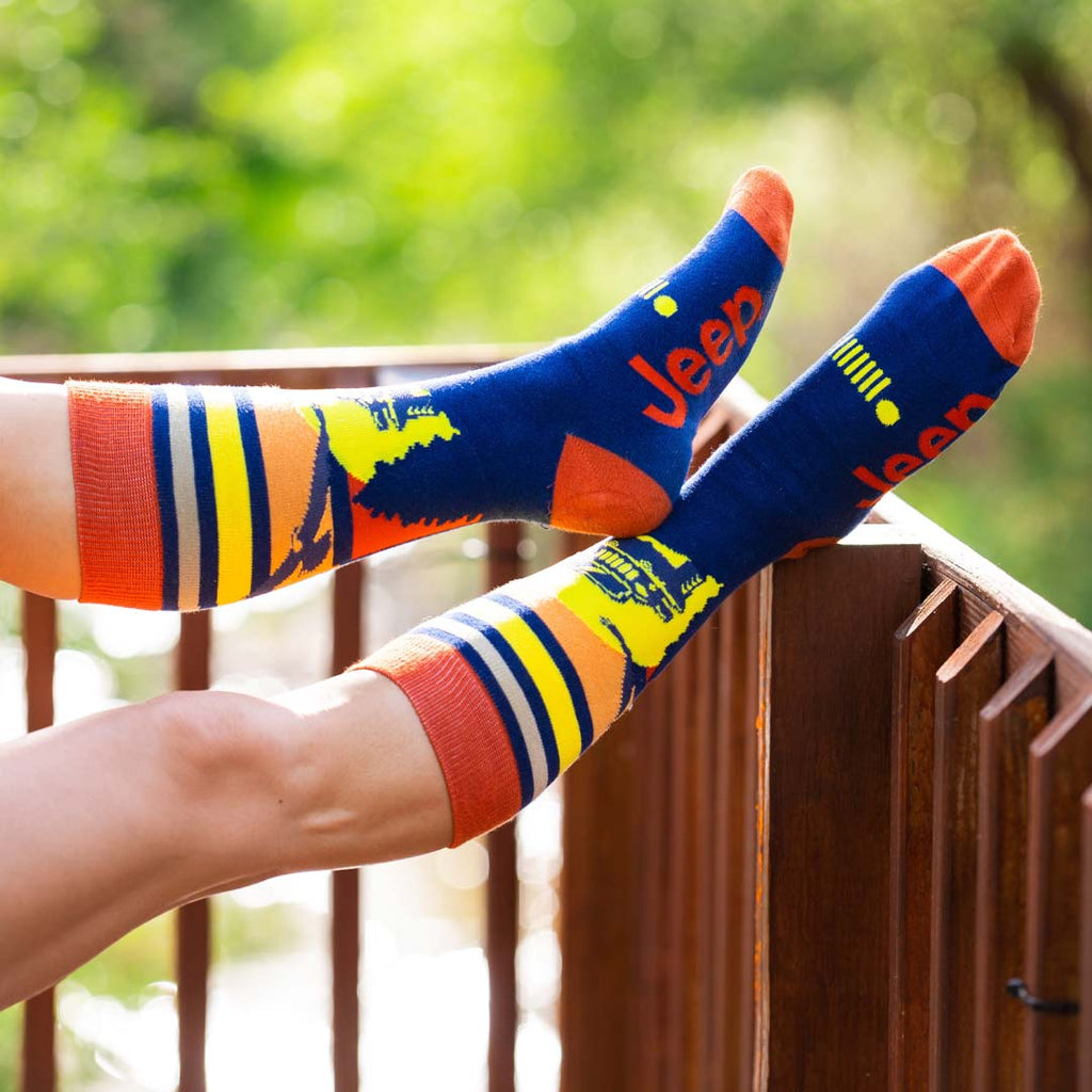 JEDCo Socks Orange Jeep - Sunset Eagle Dress Socks