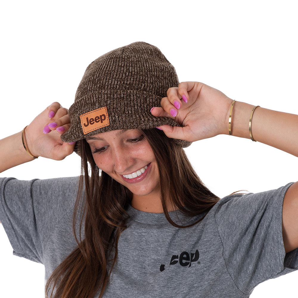 JEDCo Hat Brown Jeep - Logo Beanie