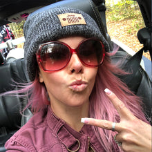Load image into Gallery viewer, JEDCo Hat Black Charcoal Jeep - Grille Beanie
