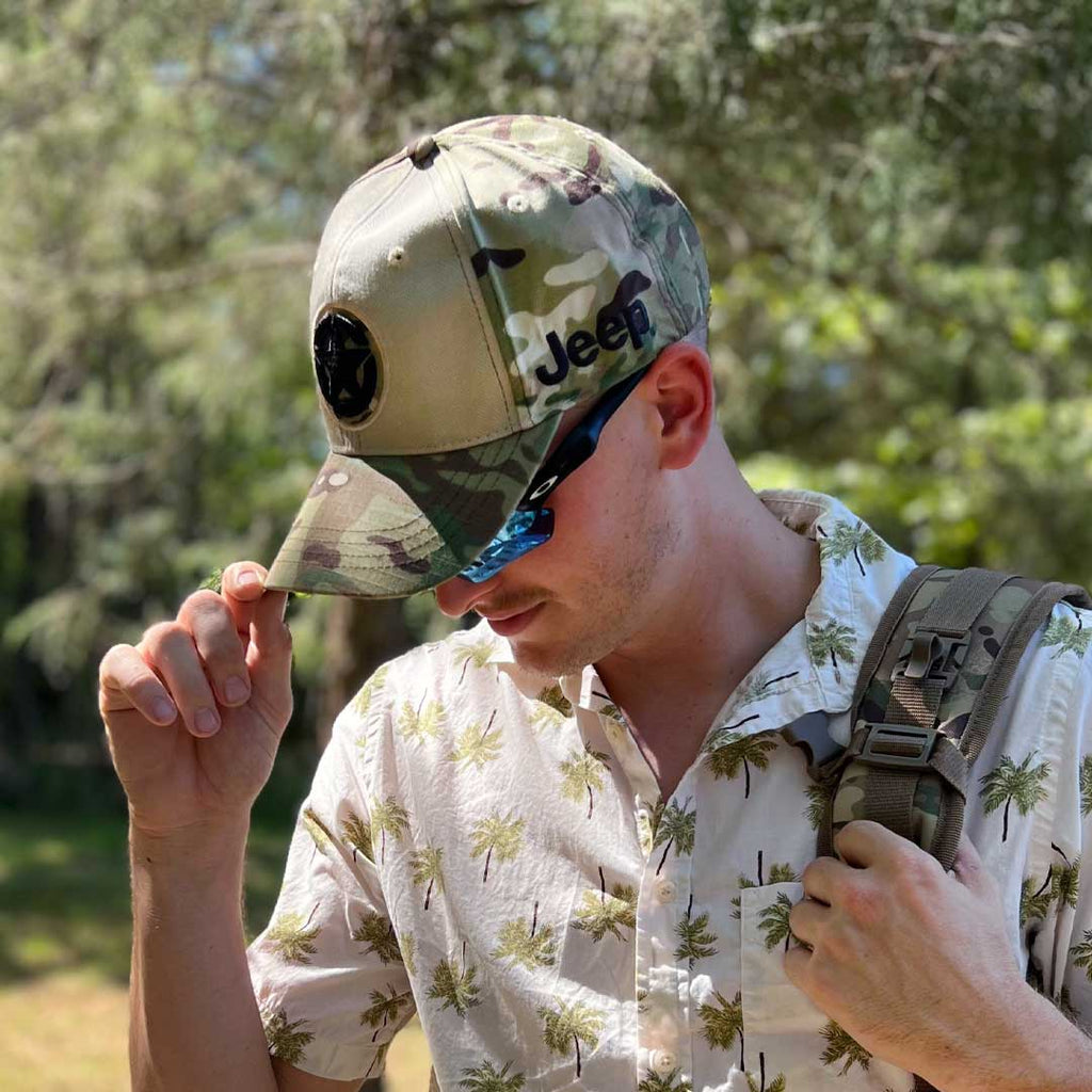 JEDCo Hat Tan / One Size Fits Most Jeep - Star Camo Hat