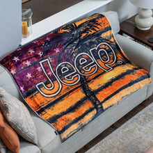 Load image into Gallery viewer, JEDCo Sherpa Throw Blanket Jeep - American Sun Sherpa Throw Blanket