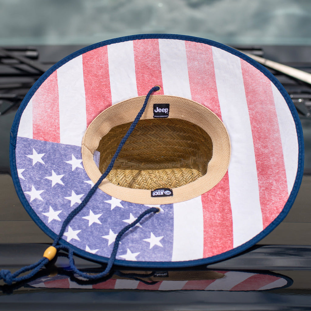 JEDCo Hat Jeep - Freedom Wave Straw Lifeguard Hat