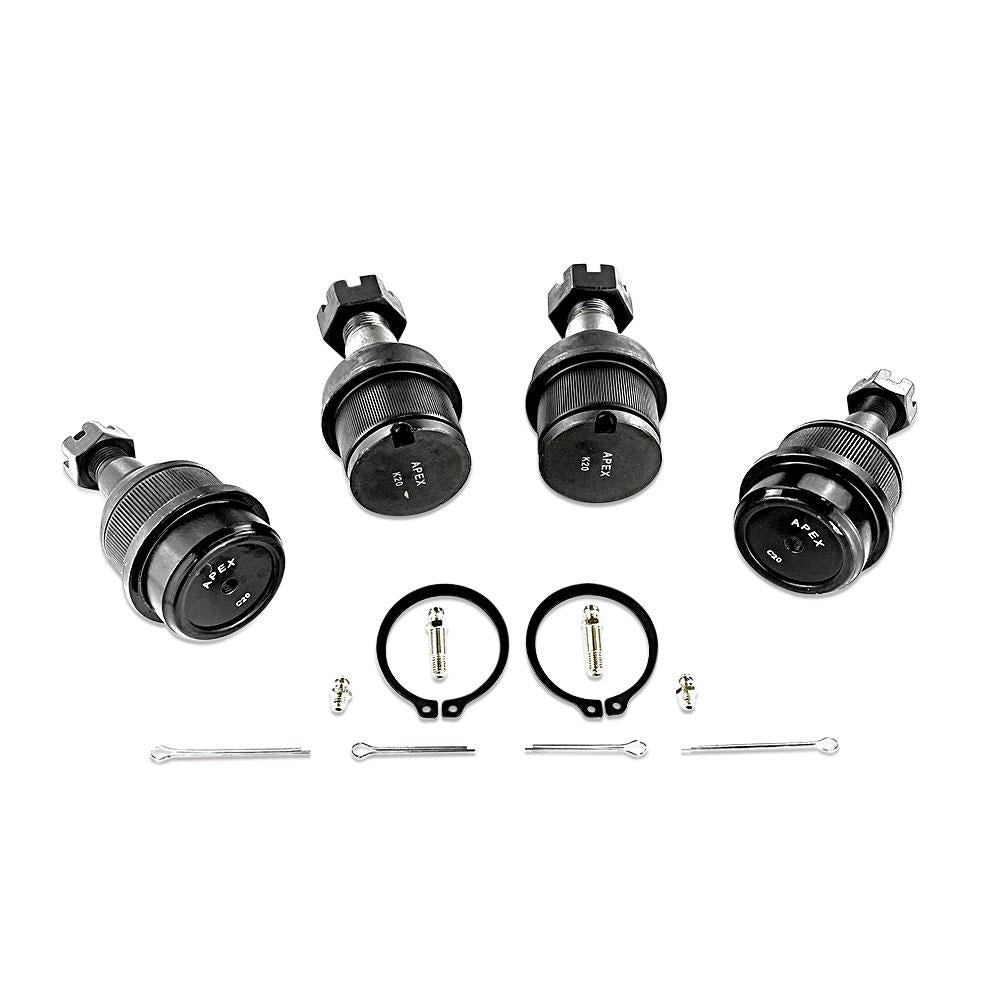 Apex Chassis Suspension Ball Joint Apex Chassis Heavy Duty Ball Joint Kit Fits: 06-08 Ram 1500 03-13 Ram 2500  03-10 Ram 3500 2WD 4WD Includes: 2 Upper & 2 Lower - KIT101