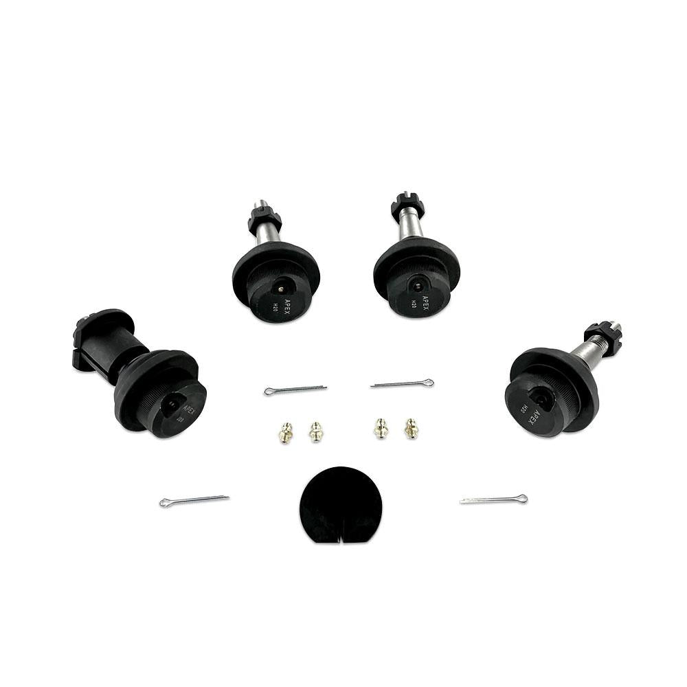 Apex Chassis Suspension Ball Joint Apex Chassis Heavy Duty Ball Joint Kit Fits: 19-22 Jeep Gladiator JT 18-22 Jeep Wrangler JL/JLU Rubicon Mohave Sahara Sport Includes: 2 Upper & 2 Lower - KIT113